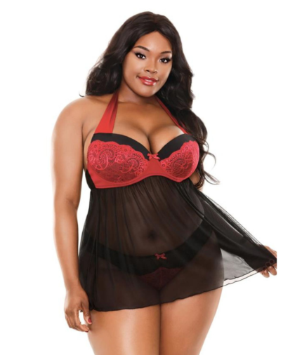 Curve Sophia Halter Babydoll & Panty