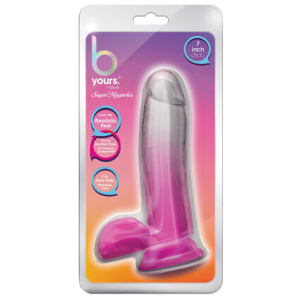 B Yours Sugar Magnolia Dildo-Fuchsia 7″