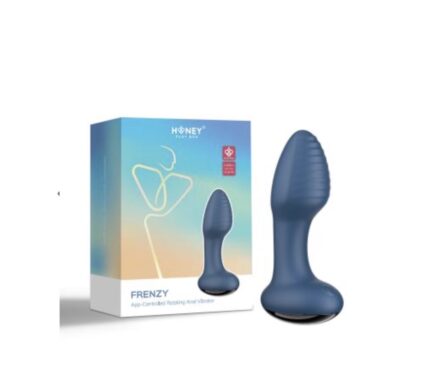 Frenzy App-Controlled Rotating Anal Vibrator – Blue